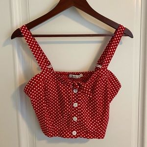 American Rag Polkadot Crop Tank
